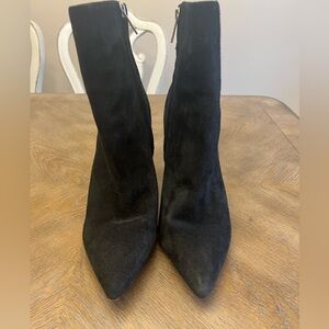 MARC FISHER "Jarli" Black Suede Pointed Toe Booties sz 10